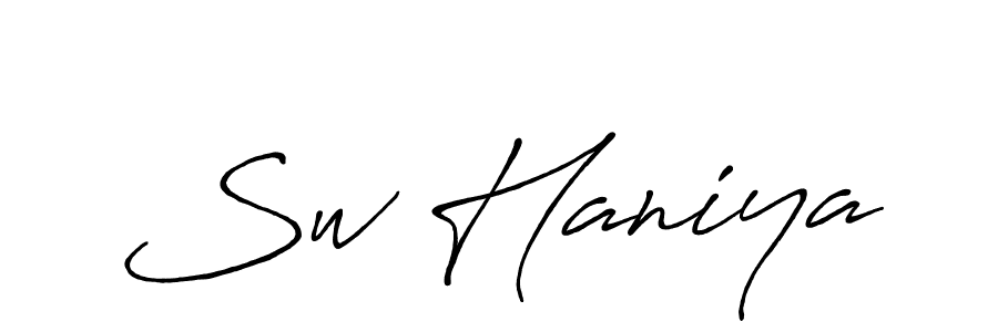 It looks lik you need a new signature style for name Sw Haniya. Design unique handwritten (Antro_Vectra_Bolder) signature with our free signature maker in just a few clicks. Sw Haniya signature style 7 images and pictures png