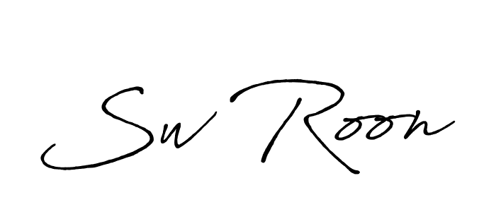 Make a beautiful signature design for name Sw Roon. With this signature (Antro_Vectra_Bolder) style, you can create a handwritten signature for free. Sw Roon signature style 7 images and pictures png