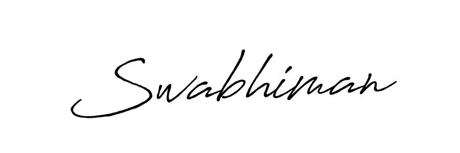 The best way (Antro_Vectra_Bolder) to make a short signature is to pick only two or three words in your name. The name Swabhiman include a total of six letters. For converting this name. Swabhiman signature style 7 images and pictures png