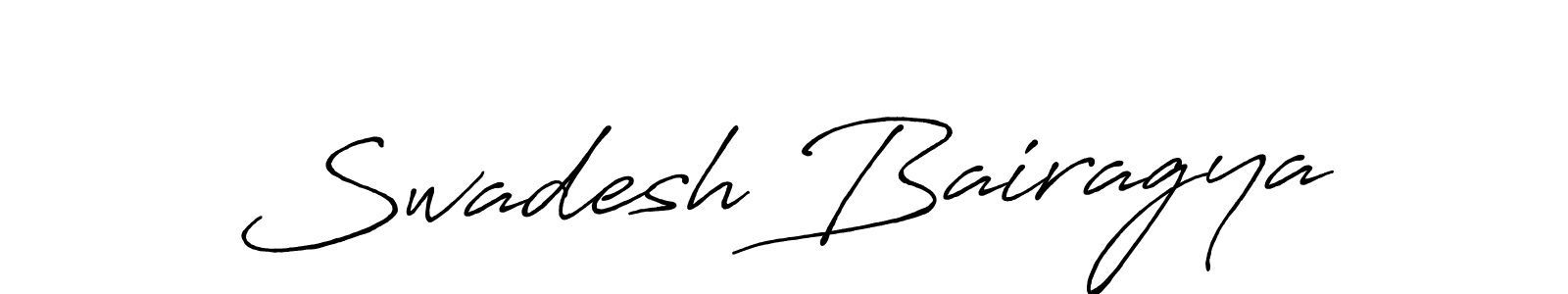 How to make Swadesh Bairagya name signature. Use Antro_Vectra_Bolder style for creating short signs online. This is the latest handwritten sign. Swadesh Bairagya signature style 7 images and pictures png