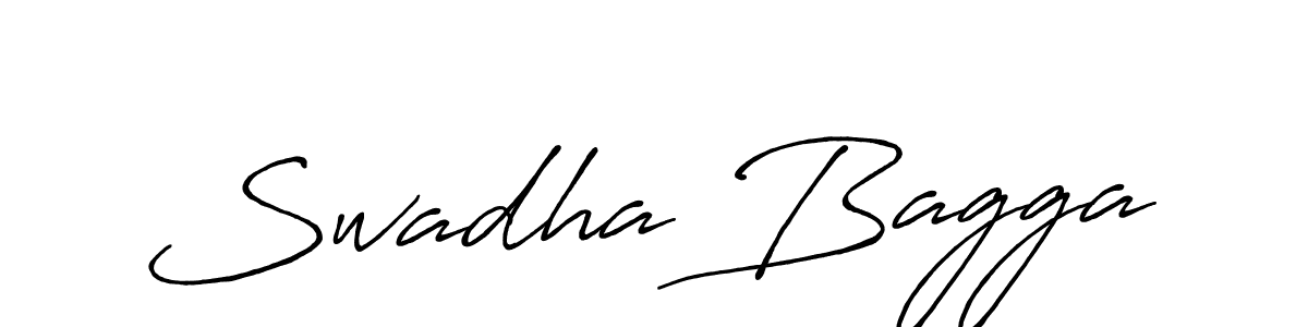 Create a beautiful signature design for name Swadha Bagga. With this signature (Antro_Vectra_Bolder) fonts, you can make a handwritten signature for free. Swadha Bagga signature style 7 images and pictures png