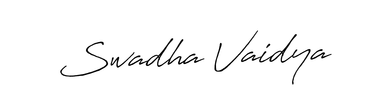 How to make Swadha Vaidya signature? Antro_Vectra_Bolder is a professional autograph style. Create handwritten signature for Swadha Vaidya name. Swadha Vaidya signature style 7 images and pictures png