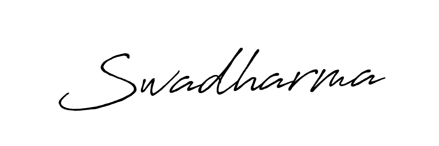 Design your own signature with our free online signature maker. With this signature software, you can create a handwritten (Antro_Vectra_Bolder) signature for name Swadharma. Swadharma signature style 7 images and pictures png