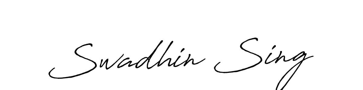 Also we have Swadhin Sing name is the best signature style. Create professional handwritten signature collection using Antro_Vectra_Bolder autograph style. Swadhin Sing signature style 7 images and pictures png