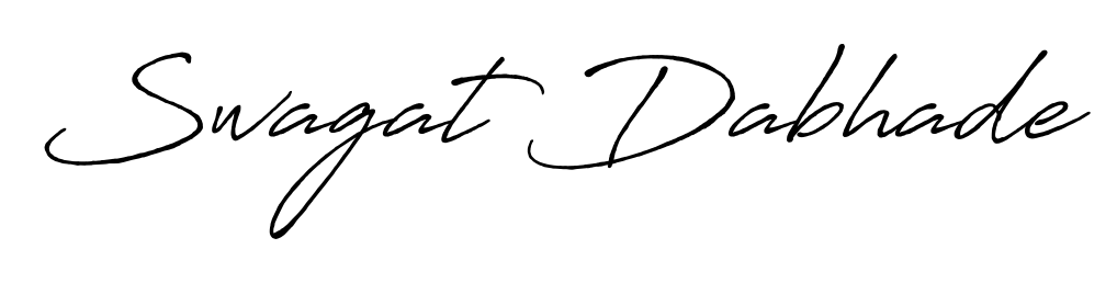 A classic penmanship look for Swagat Dabhade. The Antro_Vectra_Bolder font brings timeless elegance and confidence to every signed document. Swagat Dabhade signature style 7 images and pictures png
