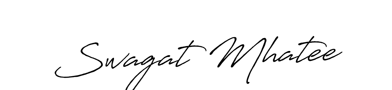 if you are searching for the best signature style for your name Swagat Mhatee. so please give up your signature search. here we have designed multiple signature styles  using Antro_Vectra_Bolder. Swagat Mhatee signature style 7 images and pictures png