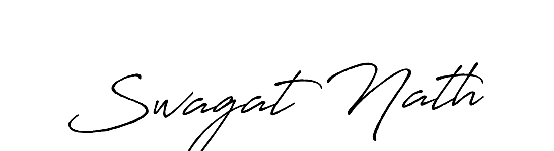 How to make Swagat Nath name signature. Use Antro_Vectra_Bolder style for creating short signs online. This is the latest handwritten sign. Swagat Nath signature style 7 images and pictures png