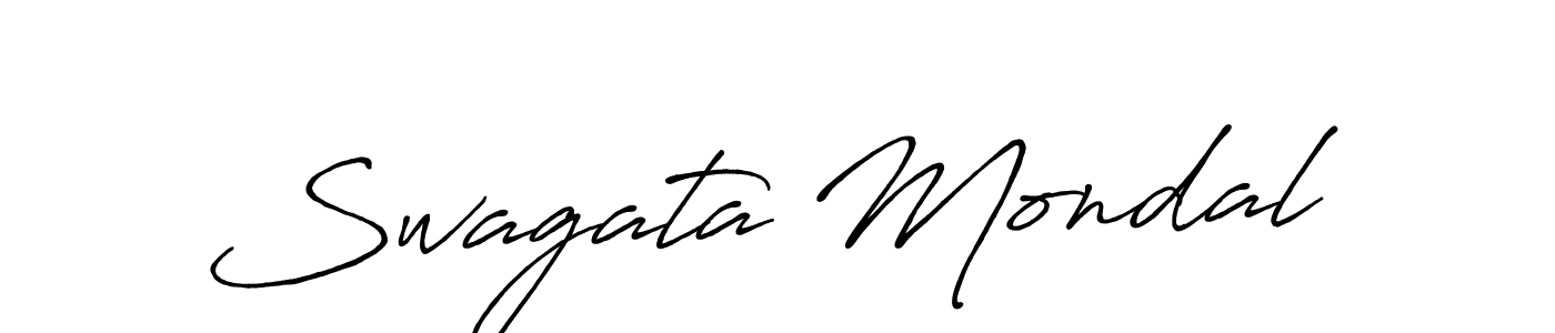 How to make Swagata Mondal name signature. Use Antro_Vectra_Bolder style for creating short signs online. This is the latest handwritten sign. Swagata Mondal signature style 7 images and pictures png