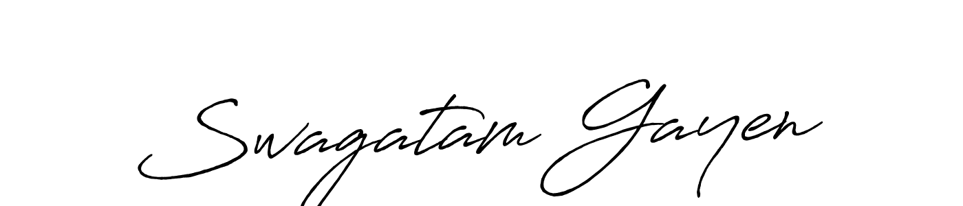 Swagatam Gayen stylish signature style. Best Handwritten Sign (Antro_Vectra_Bolder) for my name. Handwritten Signature Collection Ideas for my name Swagatam Gayen. Swagatam Gayen signature style 7 images and pictures png