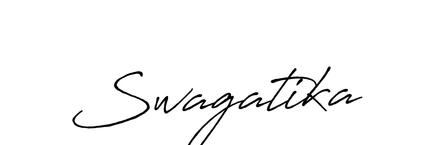 Use a signature maker to create a handwritten signature online. With this signature software, you can design (Antro_Vectra_Bolder) your own signature for name Swagatika. Swagatika signature style 7 images and pictures png