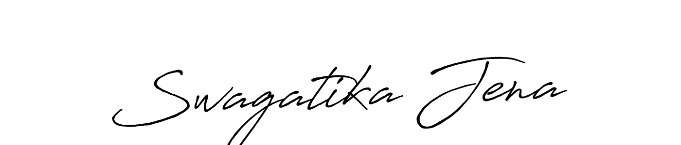 How to make Swagatika Jena name signature. Use Antro_Vectra_Bolder style for creating short signs online. This is the latest handwritten sign. Swagatika Jena signature style 7 images and pictures png