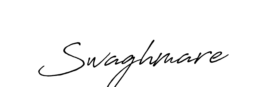 Use a signature maker to create a handwritten signature online. With this signature software, you can design (Antro_Vectra_Bolder) your own signature for name Swaghmare. Swaghmare signature style 7 images and pictures png