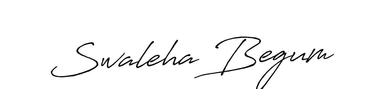 It looks lik you need a new signature style for name Swaleha Begum. Design unique handwritten (Antro_Vectra_Bolder) signature with our free signature maker in just a few clicks. Swaleha Begum signature style 7 images and pictures png