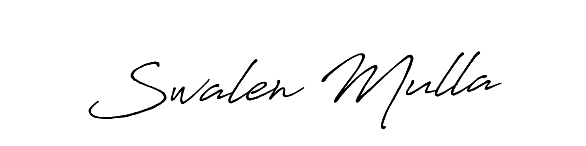 The best way (Antro_Vectra_Bolder) to make a short signature is to pick only two or three words in your name. The name Swalen Mulla include a total of six letters. For converting this name. Swalen Mulla signature style 7 images and pictures png