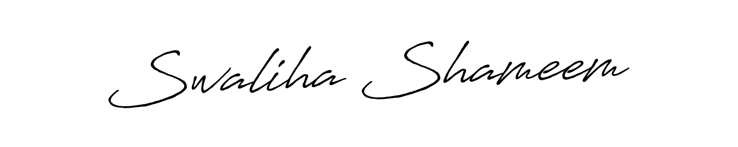 Swaliha Shameem stylish signature style. Best Handwritten Sign (Antro_Vectra_Bolder) for my name. Handwritten Signature Collection Ideas for my name Swaliha Shameem. Swaliha Shameem signature style 7 images and pictures png