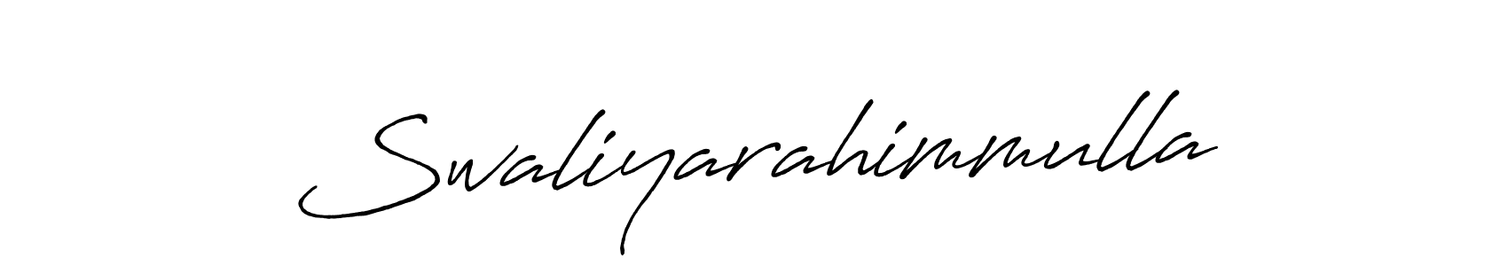 Design your own signature with our free online signature maker. With this signature software, you can create a handwritten (Antro_Vectra_Bolder) signature for name Swaliyarahimmulla. Swaliyarahimmulla signature style 7 images and pictures png