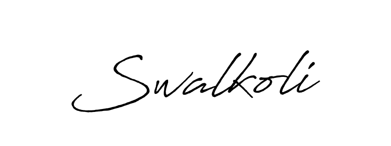 It looks lik you need a new signature style for name Swalkoli. Design unique handwritten (Antro_Vectra_Bolder) signature with our free signature maker in just a few clicks. Swalkoli signature style 7 images and pictures png