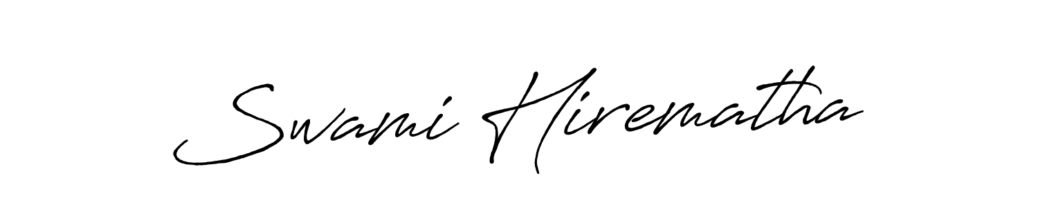 Use a signature maker to create a handwritten signature online. With this signature software, you can design (Antro_Vectra_Bolder) your own signature for name Swami Hirematha. Swami Hirematha signature style 7 images and pictures png