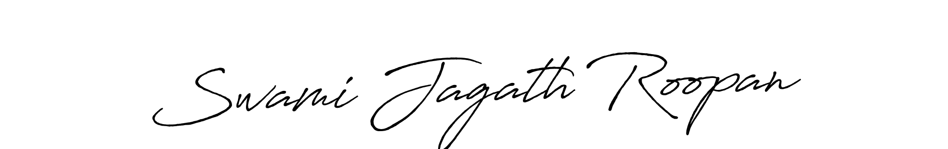 It looks lik you need a new signature style for name Swami Jagath Roopan. Design unique handwritten (Antro_Vectra_Bolder) signature with our free signature maker in just a few clicks. Swami Jagath Roopan signature style 7 images and pictures png