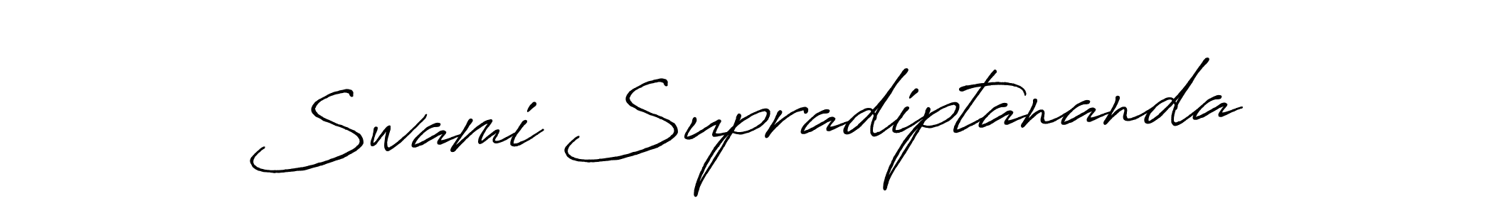 Make a beautiful signature design for name Swami Supradiptananda. With this signature (Antro_Vectra_Bolder) style, you can create a handwritten signature for free. Swami Supradiptananda signature style 7 images and pictures png