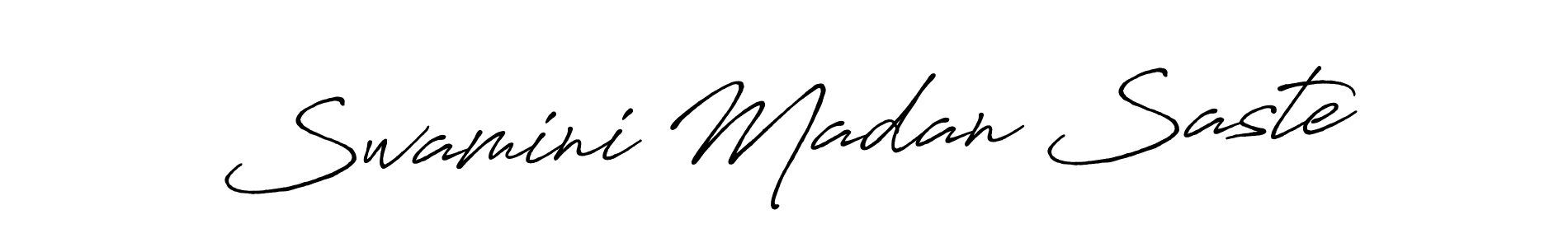 Similarly Antro_Vectra_Bolder is the best handwritten signature design. Signature creator online .You can use it as an online autograph creator for name Swamini Madan Saste. Swamini Madan Saste signature style 7 images and pictures png
