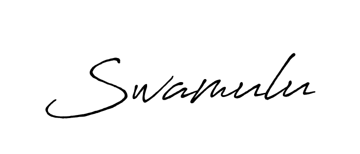 Use a signature maker to create a handwritten signature online. With this signature software, you can design (Antro_Vectra_Bolder) your own signature for name Swamulu. Swamulu signature style 7 images and pictures png