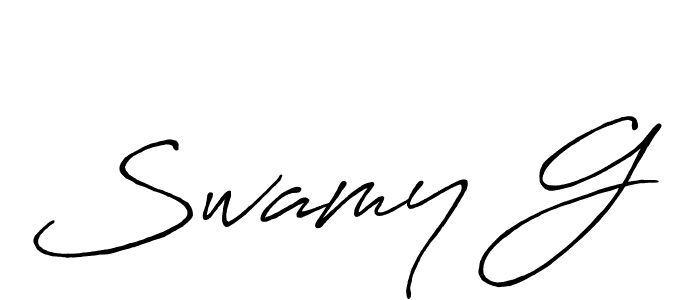 It looks lik you need a new signature style for name Swamy G. Design unique handwritten (Antro_Vectra_Bolder) signature with our free signature maker in just a few clicks. Swamy G signature style 7 images and pictures png