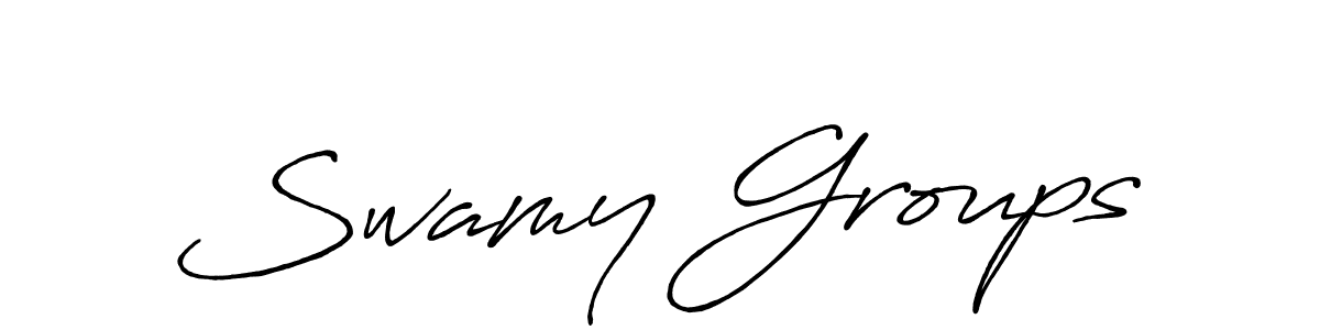 How to make Swamy Groups signature? Antro_Vectra_Bolder is a professional autograph style. Create handwritten signature for Swamy Groups name. Swamy Groups signature style 7 images and pictures png