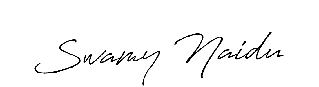 Make a beautiful signature design for name Swamy Naidu. With this signature (Antro_Vectra_Bolder) style, you can create a handwritten signature for free. Swamy Naidu signature style 7 images and pictures png