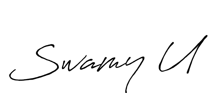 How to make Swamy U signature? Antro_Vectra_Bolder is a professional autograph style. Create handwritten signature for Swamy U name. Swamy U signature style 7 images and pictures png