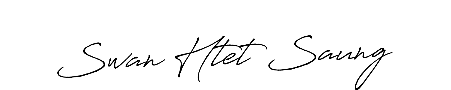 Design your own signature with our free online signature maker. With this signature software, you can create a handwritten (Antro_Vectra_Bolder) signature for name Swan Htet Saung. Swan Htet Saung signature style 7 images and pictures png