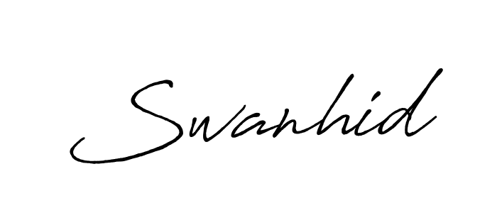 Make a beautiful signature design for name Swanhid. With this signature (Antro_Vectra_Bolder) style, you can create a handwritten signature for free. Swanhid signature style 7 images and pictures png