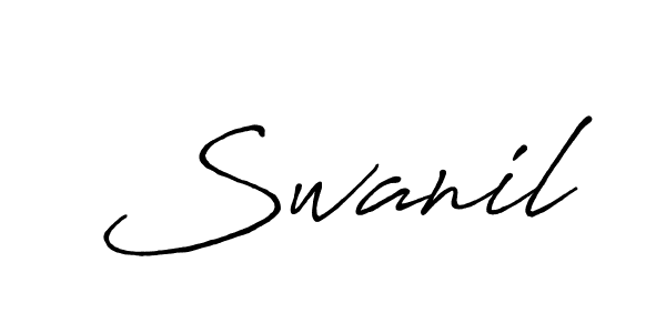 Swanil stylish signature style. Best Handwritten Sign (Antro_Vectra_Bolder) for my name. Handwritten Signature Collection Ideas for my name Swanil. Swanil signature style 7 images and pictures png