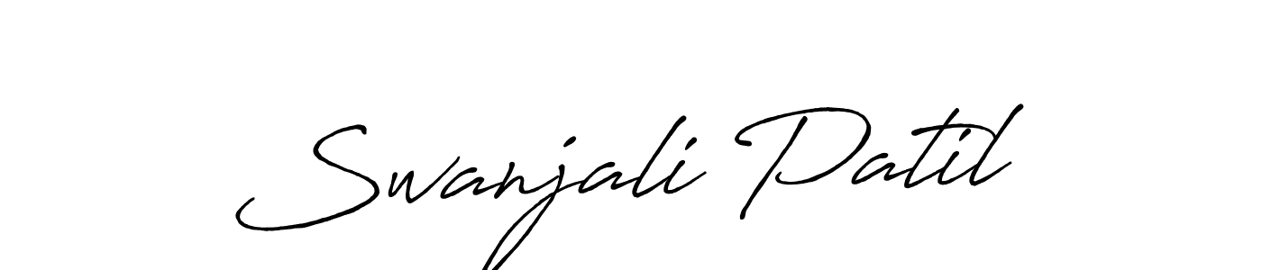 Swanjali Patil stylish signature style. Best Handwritten Sign (Antro_Vectra_Bolder) for my name. Handwritten Signature Collection Ideas for my name Swanjali Patil. Swanjali Patil signature style 7 images and pictures png