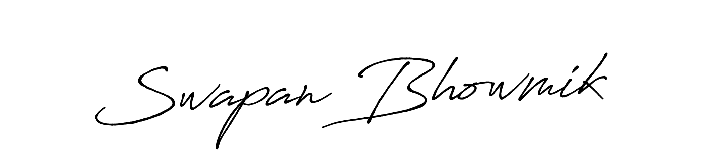 Create a beautiful signature design for name Swapan Bhowmik. With this signature (Antro_Vectra_Bolder) fonts, you can make a handwritten signature for free. Swapan Bhowmik signature style 7 images and pictures png