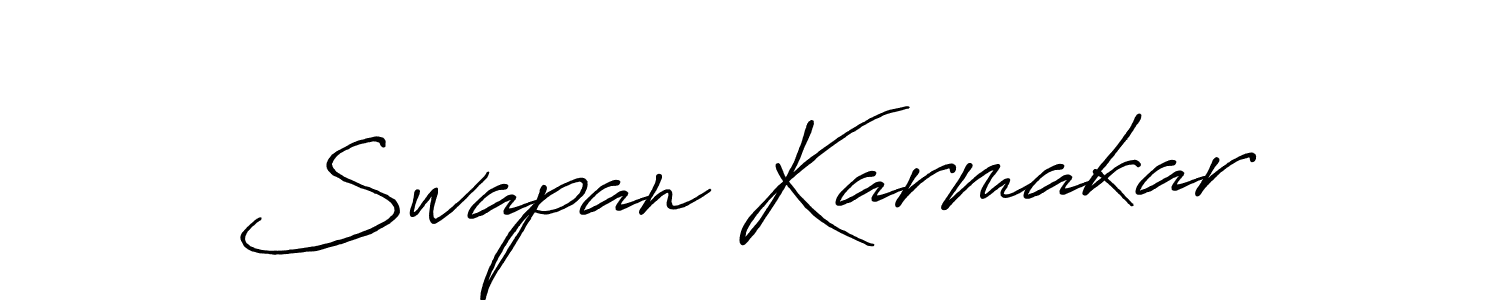 Use a signature maker to create a handwritten signature online. With this signature software, you can design (Antro_Vectra_Bolder) your own signature for name Swapan Karmakar. Swapan Karmakar signature style 7 images and pictures png