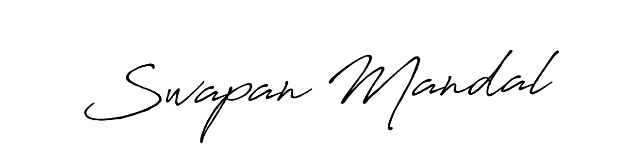 Create a beautiful signature design for name Swapan Mandal. With this signature (Antro_Vectra_Bolder) fonts, you can make a handwritten signature for free. Swapan Mandal signature style 7 images and pictures png