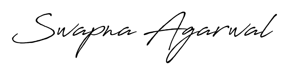 Designed for modern professionals: Swapna Agarwal name signature crafted with Antro_Vectra_Bolder script. Ready for digital PDF workflows. Swapna Agarwal signature style 7 images and pictures png