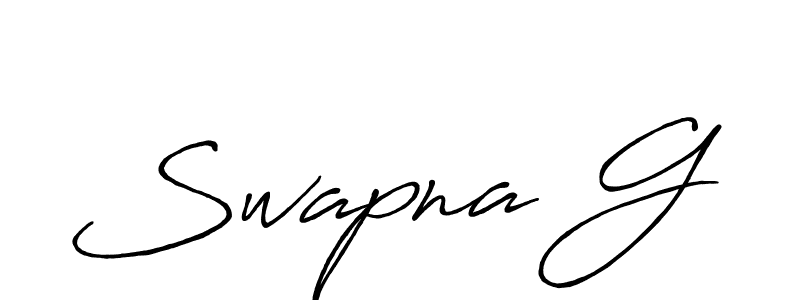 Create a beautiful signature design for name Swapna G. With this signature (Antro_Vectra_Bolder) fonts, you can make a handwritten signature for free. Swapna G signature style 7 images and pictures png