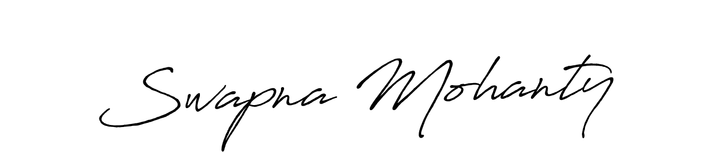 How to make Swapna Mohanty name signature. Use Antro_Vectra_Bolder style for creating short signs online. This is the latest handwritten sign. Swapna Mohanty signature style 7 images and pictures png