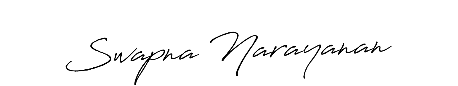 Design your own signature with our free online signature maker. With this signature software, you can create a handwritten (Antro_Vectra_Bolder) signature for name Swapna Narayanan. Swapna Narayanan signature style 7 images and pictures png