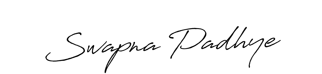 Create a beautiful signature design for name Swapna Padhye. With this signature (Antro_Vectra_Bolder) fonts, you can make a handwritten signature for free. Swapna Padhye signature style 7 images and pictures png