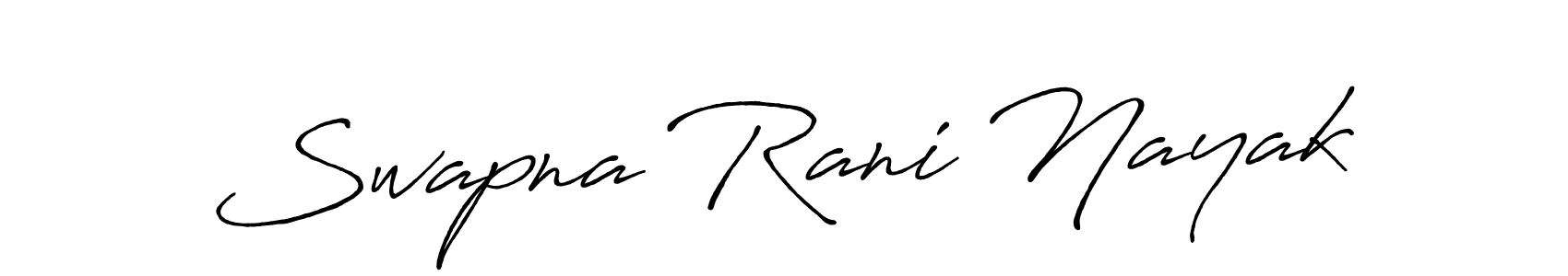 Create a beautiful signature design for name Swapna Rani Nayak. With this signature (Antro_Vectra_Bolder) fonts, you can make a handwritten signature for free. Swapna Rani Nayak signature style 7 images and pictures png