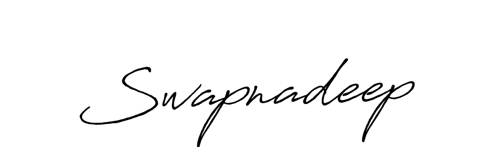 Create a beautiful signature design for name Swapnadeep. With this signature (Antro_Vectra_Bolder) fonts, you can make a handwritten signature for free. Swapnadeep signature style 7 images and pictures png