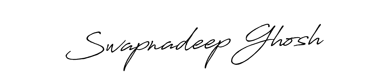 Create a beautiful signature design for name Swapnadeep Ghosh. With this signature (Antro_Vectra_Bolder) fonts, you can make a handwritten signature for free. Swapnadeep Ghosh signature style 7 images and pictures png