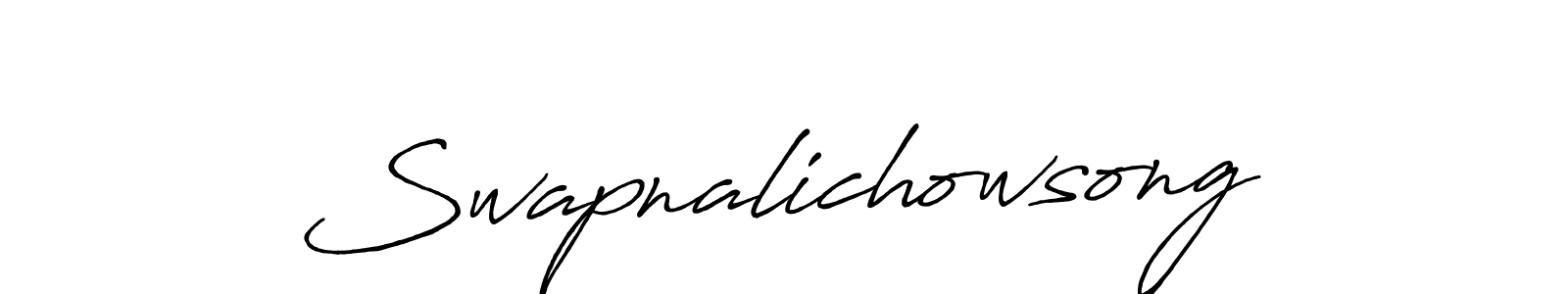 if you are searching for the best signature style for your name Swapnalichowsong. so please give up your signature search. here we have designed multiple signature styles  using Antro_Vectra_Bolder. Swapnalichowsong signature style 7 images and pictures png