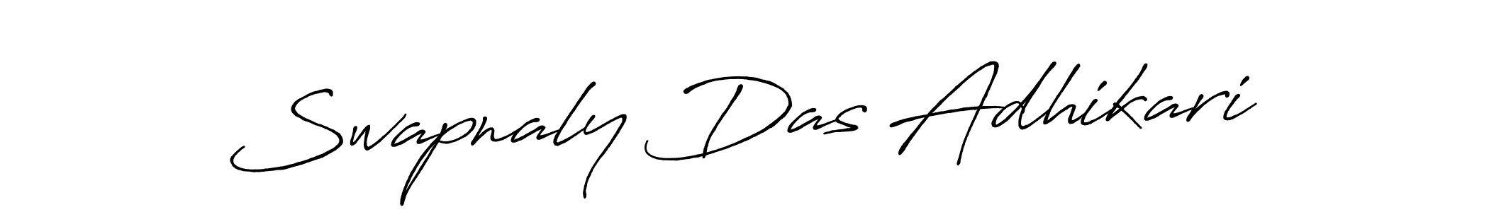 Create a beautiful signature design for name Swapnaly Das Adhikari. With this signature (Antro_Vectra_Bolder) fonts, you can make a handwritten signature for free. Swapnaly Das Adhikari signature style 7 images and pictures png