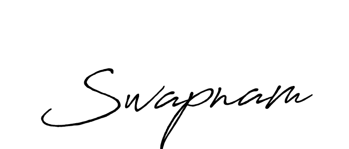 Use a signature maker to create a handwritten signature online. With this signature software, you can design (Antro_Vectra_Bolder) your own signature for name Swapnam. Swapnam signature style 7 images and pictures png
