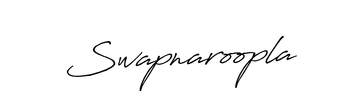 How to make Swapnaroopla name signature. Use Antro_Vectra_Bolder style for creating short signs online. This is the latest handwritten sign. Swapnaroopla signature style 7 images and pictures png