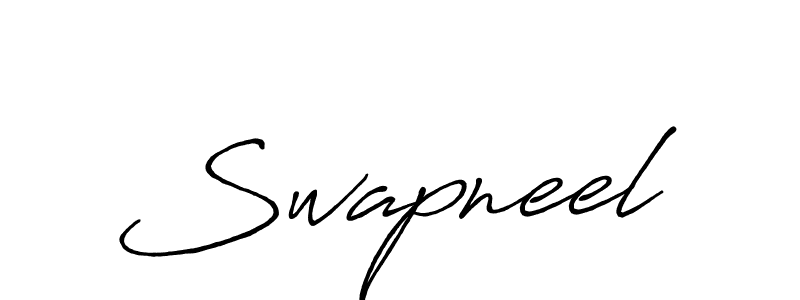 How to make Swapneel name signature. Use Antro_Vectra_Bolder style for creating short signs online. This is the latest handwritten sign. Swapneel signature style 7 images and pictures png